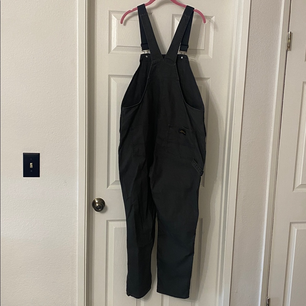 REI Women's Black Campwell Workwear Overalls - Size 14 - Picture 12 of 15